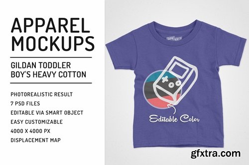 CM - Gildan Toddler Boy\'s T-Shirt Mockups 1957363