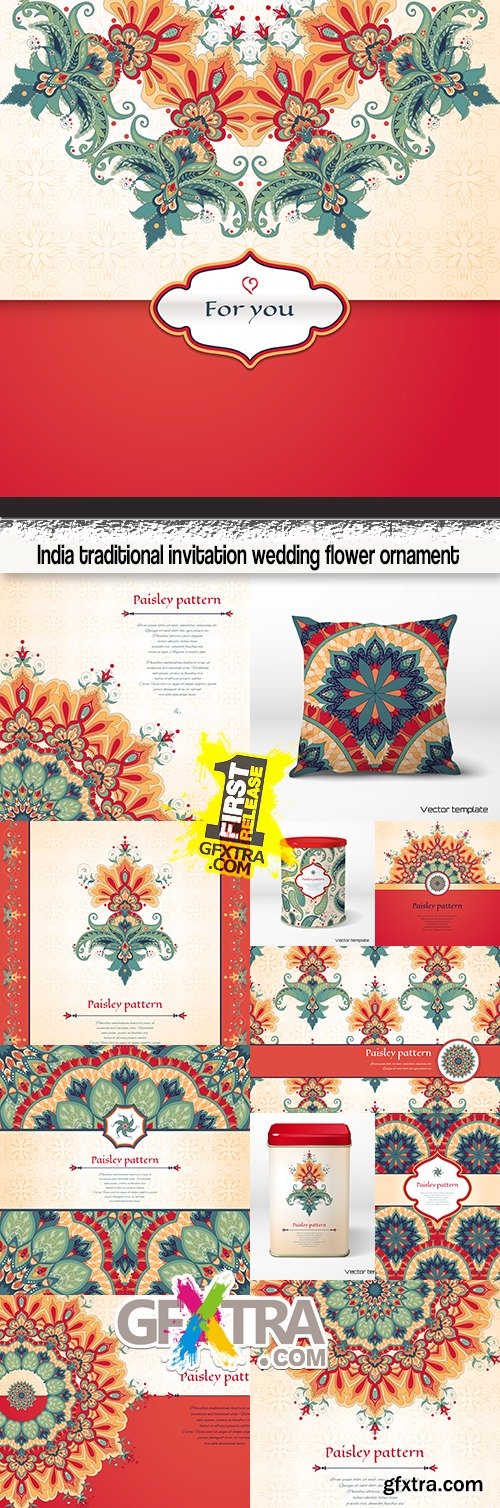 India traditional invitation wedding flower ornament