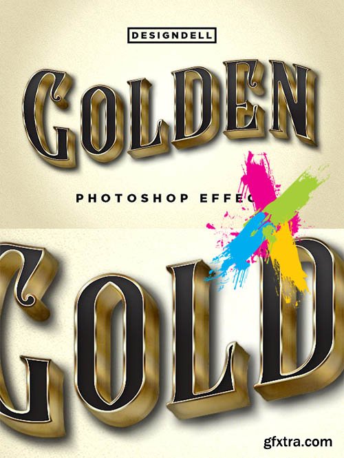 CreativeMarket - Golden Photoshop Effect 2180672
