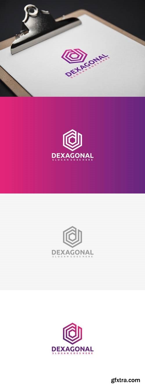 D Hexagon -Letter Logo