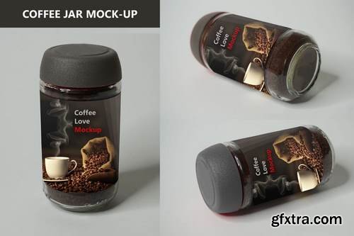 Coffee Jar Mockup - Bottle Glass Jar