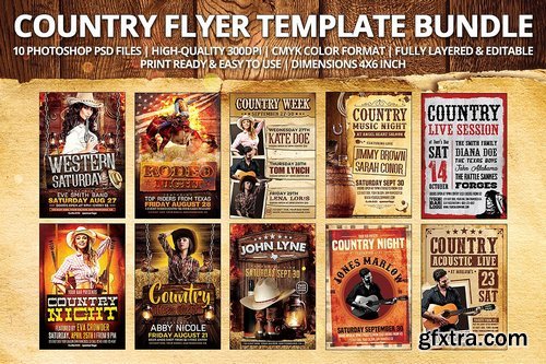 CM - Country Flyer Template Bundle 1926936