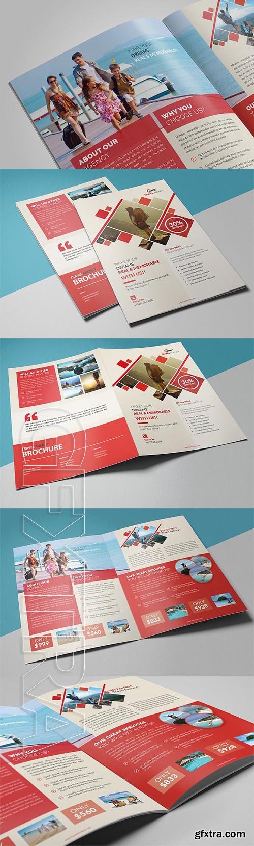 CreativeMarket - Travel Bi-Fold Brochure Template 2180350