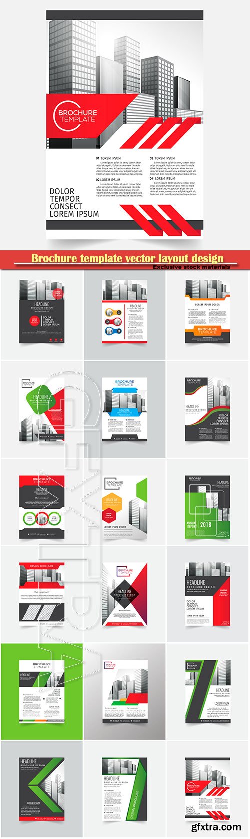Brochure template vector layout design, corporate business annual report, magazine, flyer mockup # 108