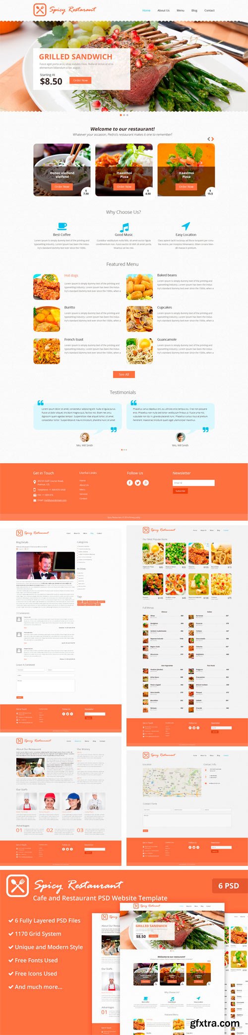CM - Cafe and Restaurant PSD Template 2164145