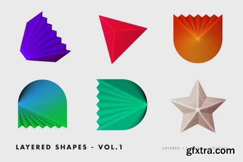 Layered vector shapes - vol.1