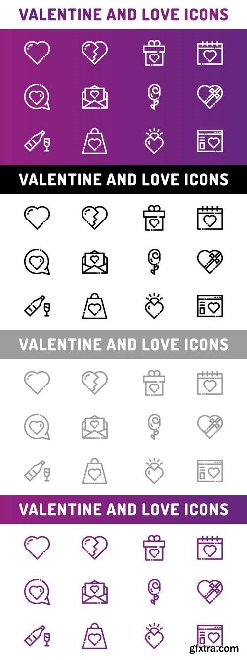 Valentine And Love Icons