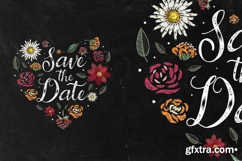 Save The Date - Chalk Vector Logo