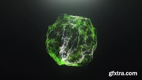 MA - Green Abstract Virus Ball 58109