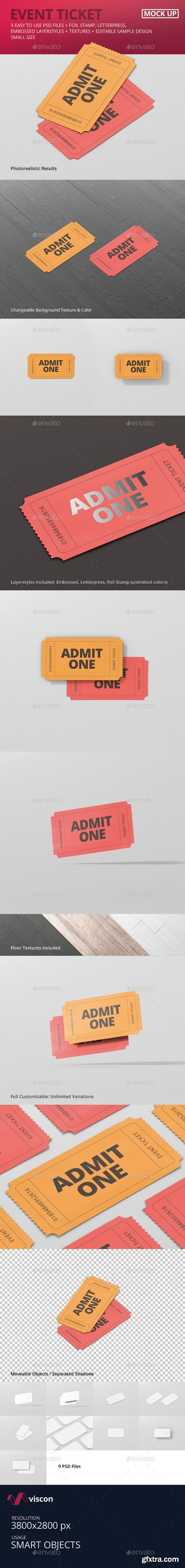 Graphicriver - Event Ticket Mockup - Small Size 21220927