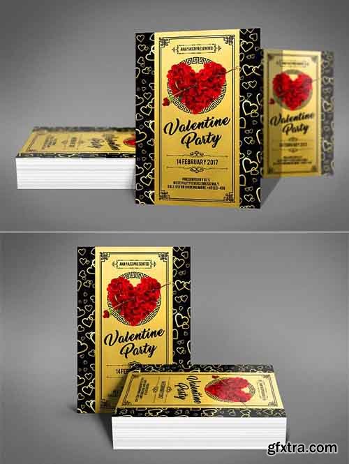 CreativeMarket - Valentines Day Party Flyer 2196865