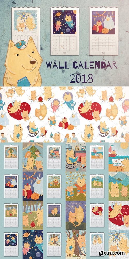 CM - Wall calendar 2018. Year of dog! 2175550