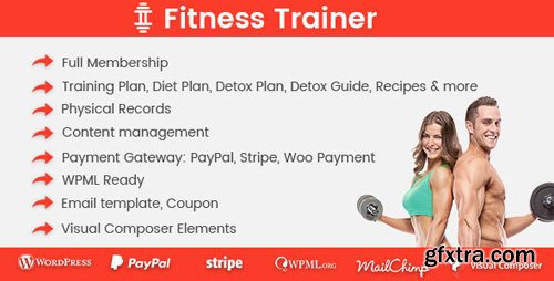 CodeCanyon - Fitness Trainer v1.1.3 - Training Membership Plugin - 19901278
