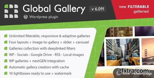 CodeCanyon - Global Gallery v6.011 - Wordpress Responsive Gallery - 3310108