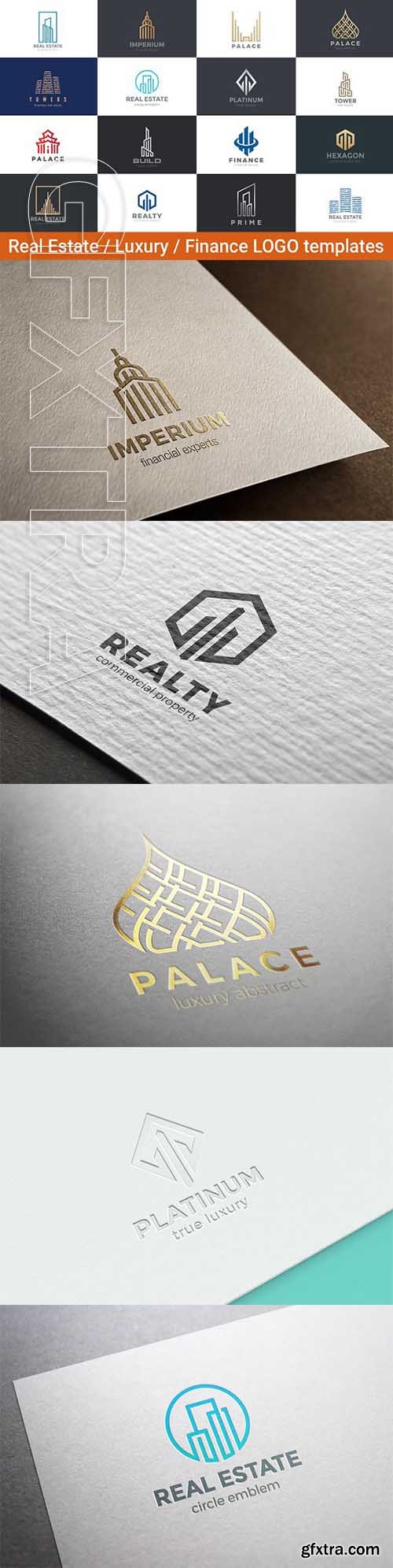 CreativeMarket - Real Estate Luxury Finance Logos 2197229