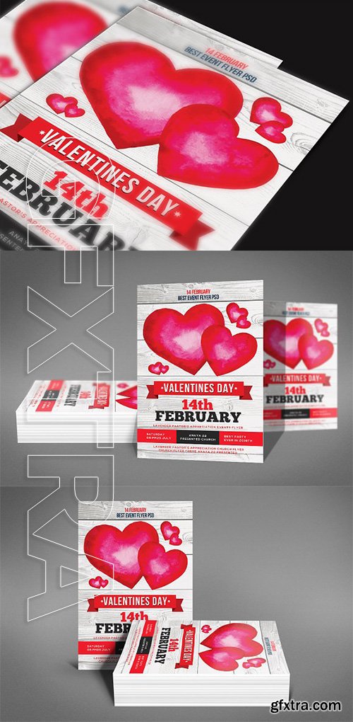CreativeMarket - Valentines Day Flyer Template 2196847
