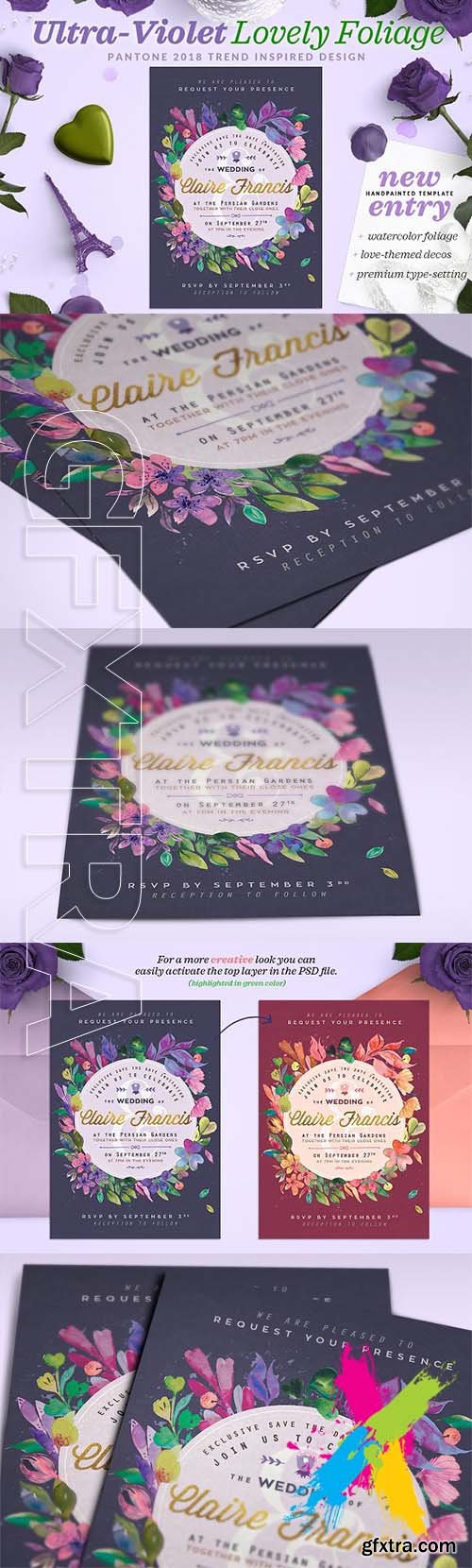 CreativeMarket - Ultra-Violet Lovely Foliage Card II 2195088