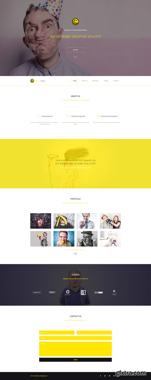 HTML & PSD Web Template - YellowMoon - One Landing Page Theme