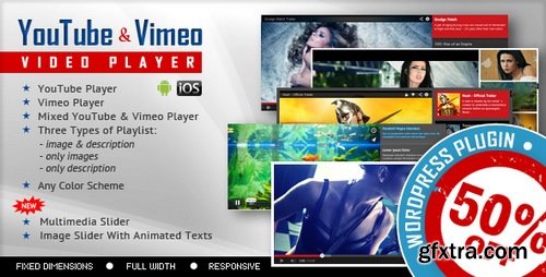 CodeCanyon - Youtube Vimeo Video Player and Slider WP Plugin v2.7 - 10675820