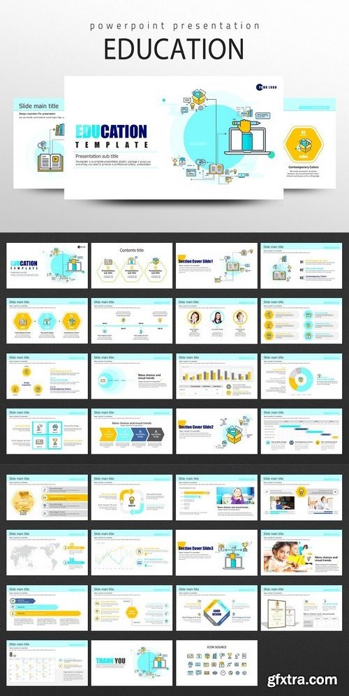 CM - Education Icon PPT Template 1798030