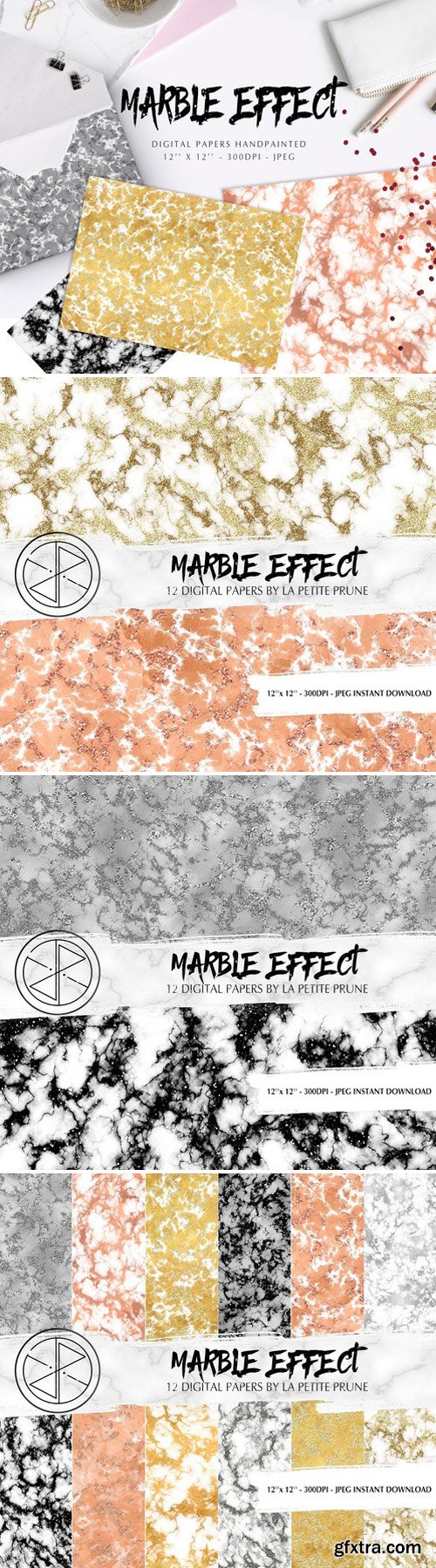 CM - Digital papers marble effect 1868948