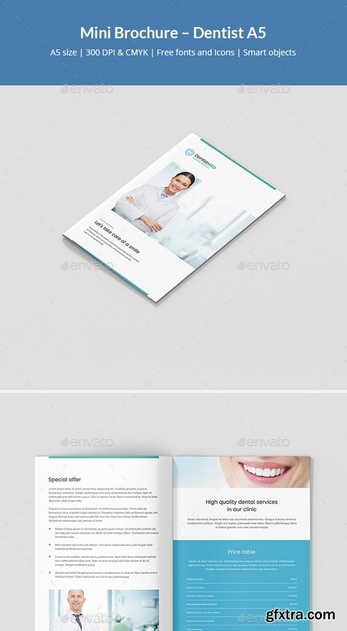 GraphicRiver - Mini Brochure – Dentist A5 21238911