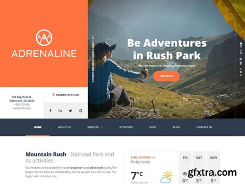 ProteusThemes - Adrenaline v1.6.4 - Sports, Travel and Outdoor WordPress Theme