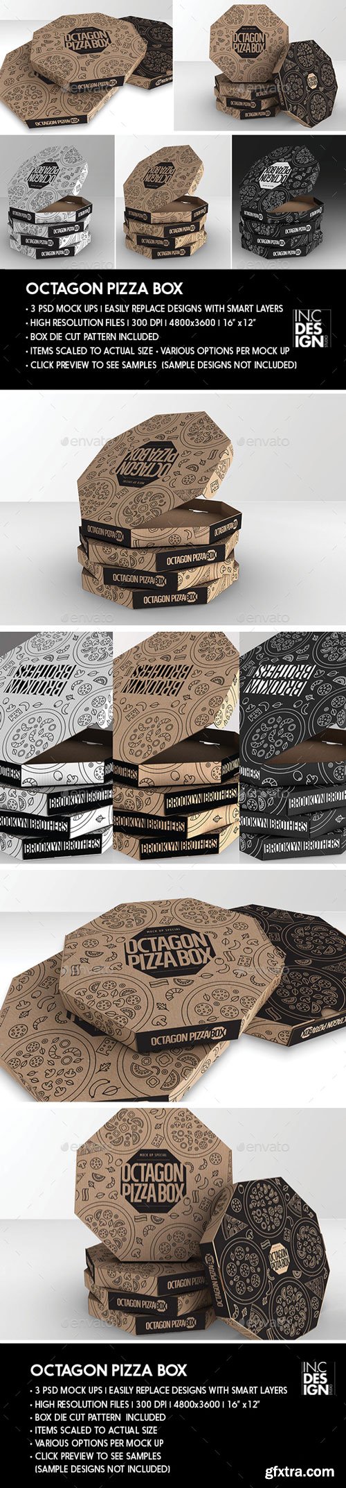GraphicRiver - Packaging Mock up Octagon Pizza Box 16687742