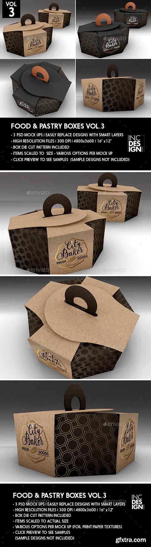 GraphicRiver - Packaging Mock Up Octagon Cake or Pastry Take Out Boxes VOL.3 16825782