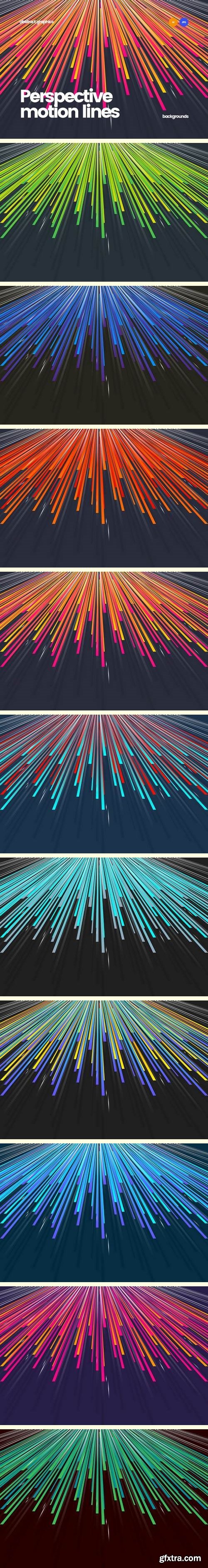 Perspective Motion Lines Backgrounds