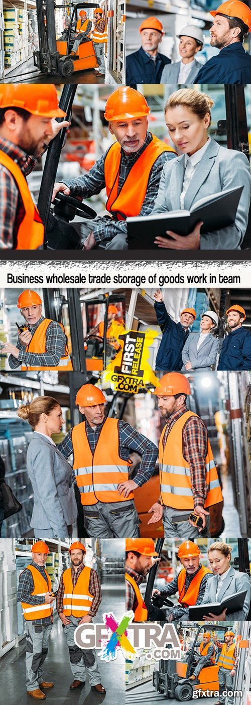 Business wholesale trade storage of goods work in team