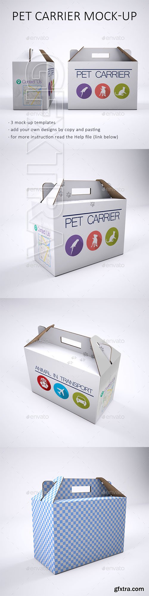 GraphicRiver - Pet Carrier Cardboard Box Mock-Up 21272794