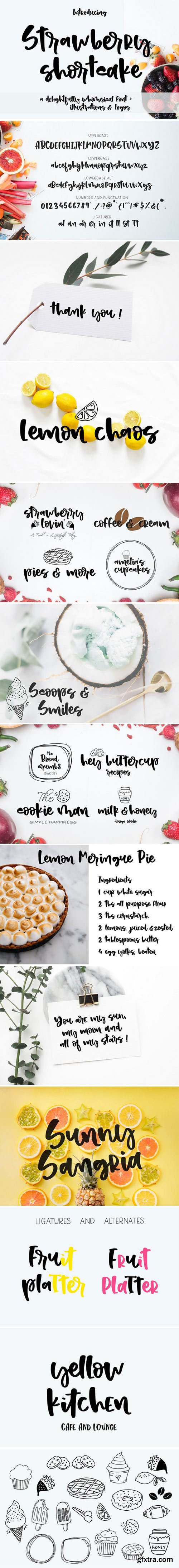 CM - Strawberry Shortcake Font & Extras 2136721