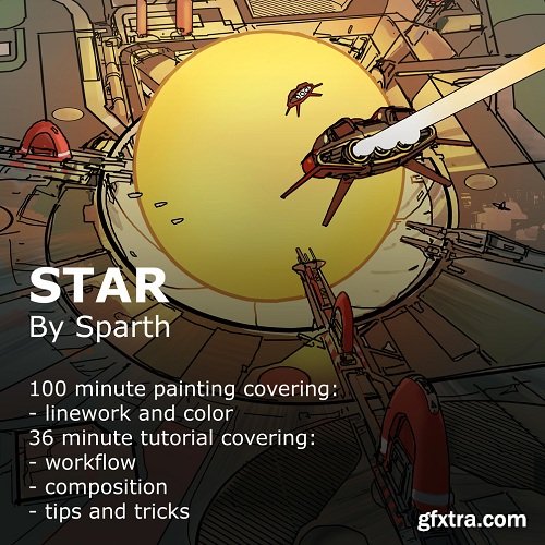 Gumroad - STAR - line work and color tutorial