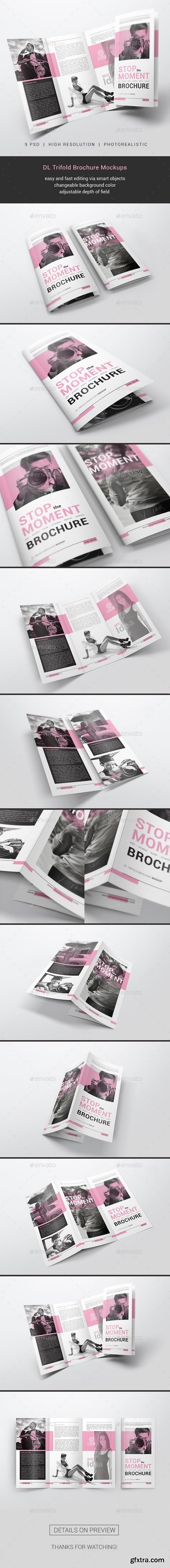 Graphicriver - DL Trifold Brochure Mockups 21289220