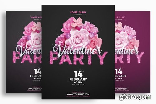 CM - Valentine\'s Day Party Flyer Template 2207189