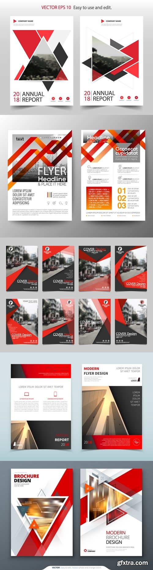 Vectors - Red Business Flyers 24