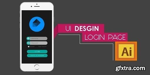 UI Design | Login Page Prototype in Adobe illustrator