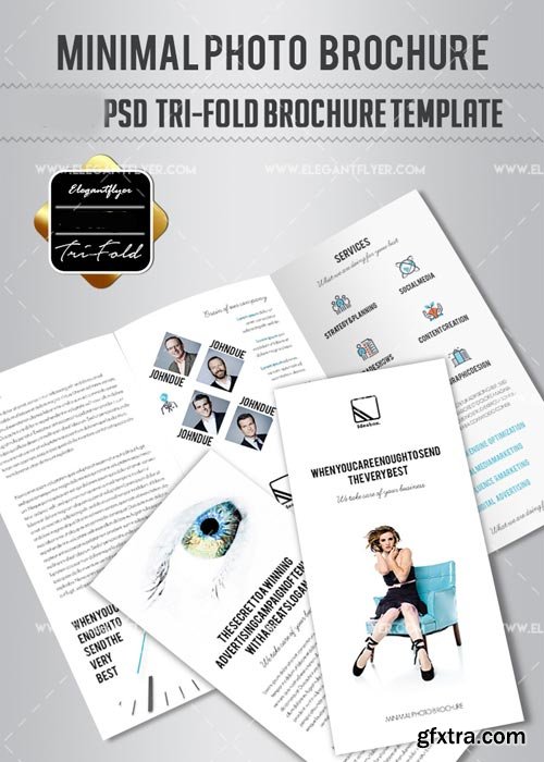 Minimal Photo V1 2018 PSD Tri-Fold Brochure Template