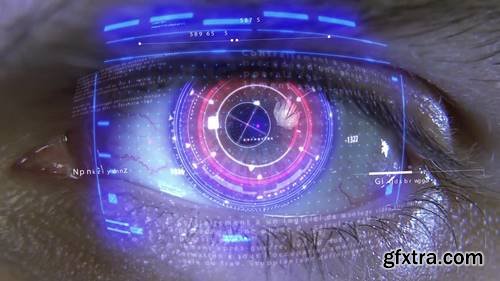MotionArray - Eye With Holograms Motion Graphics 57821