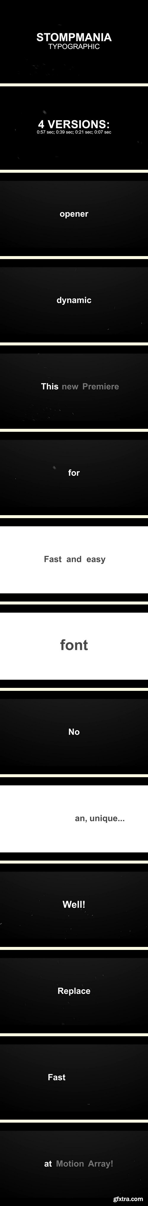 MotionArray - Typographic Stomp Opener Pack Premiere Pro Templates 58492