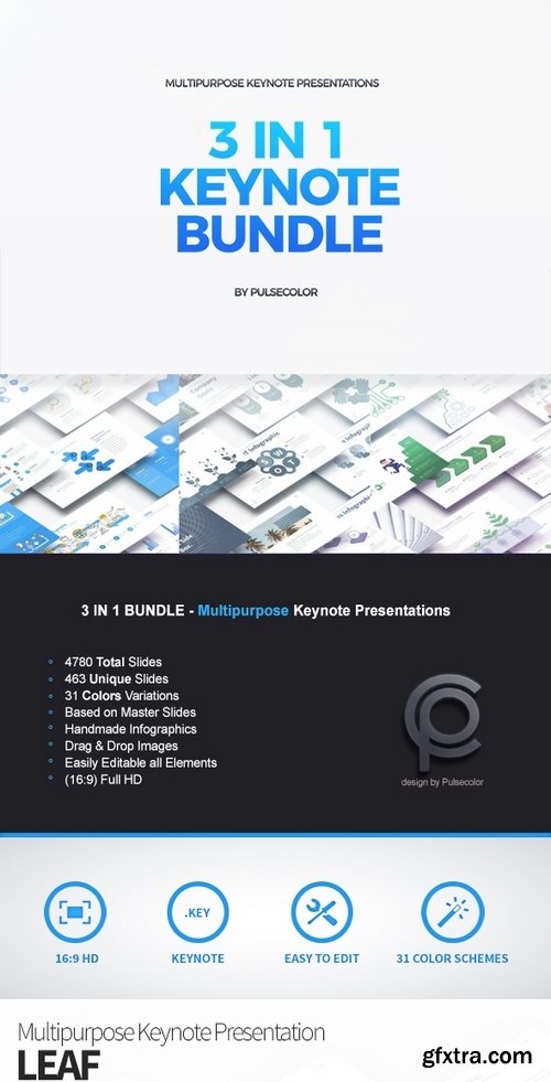 GraphicRiver - BUNDLE 3in1 - Multipurpose Keynote Presentations 21311722