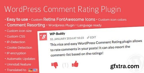 CodeCanyon - WordPress Comment Rating Plugin v1.6.6 - 6582710