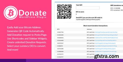 CodeCanyon - Bitcoin Donate v1.0 - A WordPress Plugin - 20707686