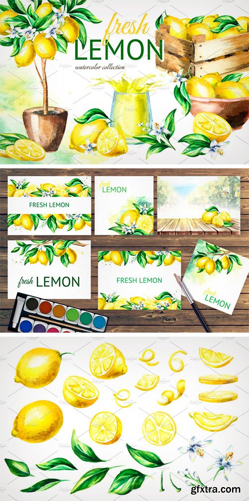 CM - Fresh Lemon. Watercolor Collection 2182396
