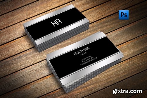 CM - Silver metal finish business card 2205912