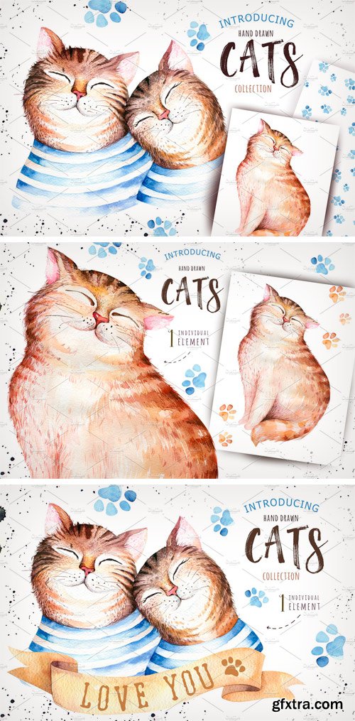CM - Watercolor Cats Collection 2162675