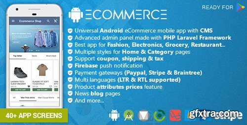 CodeCanyon - Android Ecommerce v2.1 - Universal Android Ecommerce / Store Full Mobile App with Laravel CMS - 20952416