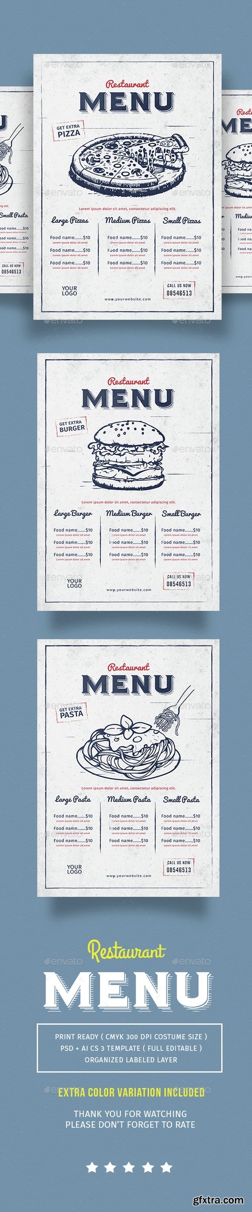 Graphicriver - Vintage Restaurant Menu 14567397
