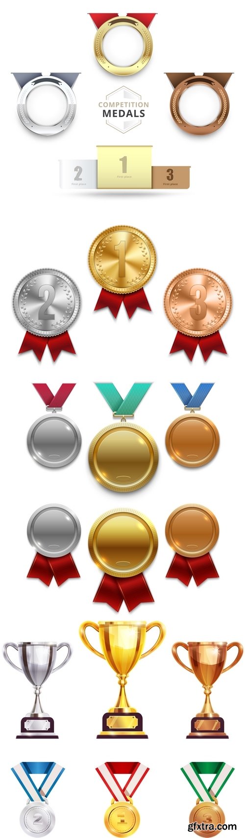Vectors - Different Medals Set 4